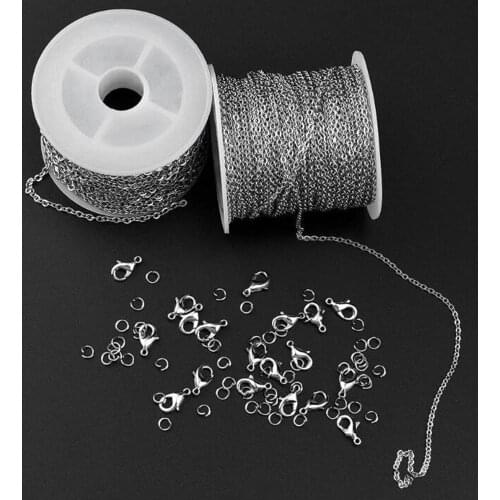 10meter/lot Stainless Steel 1.5/2mm Necklace Link Chain Handmade Crafts Accessories Bracelet Chain DIY for Jewelry Making