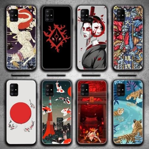 Japanese illustration art Phone Case For Samsung Galaxy A21S A01 A11 A31 A81 A10 A20E A30 A40 A50 A70 A80 A71 A51