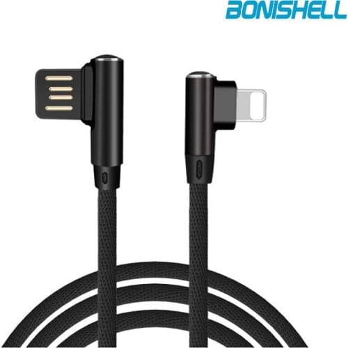 Mobile game double elbow data cable double-sided blind plug USB data cable quick charge gift phone data cable