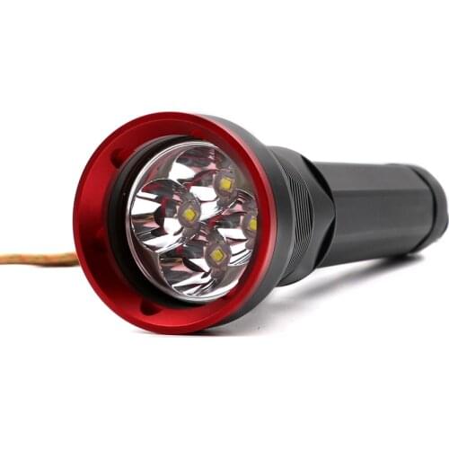 Diving camping hunting equipment Searchlight Lamp 4 X XML2 L2 U2 LED Stepless Dimming Diving Flashlight Torch