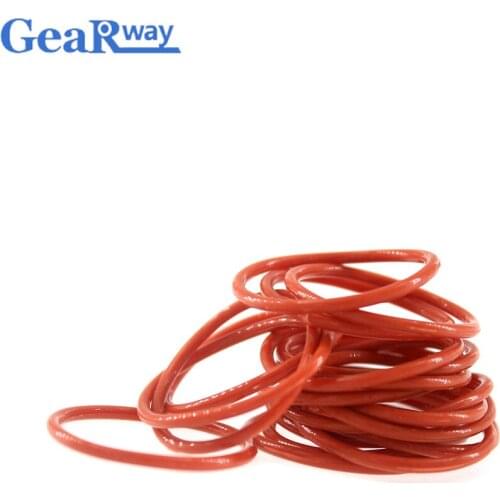 Gearway Red Silicon O Ring Seal 2mm thickness O-Ring Sealing Gasket 36/37/38/39/48/49/50mm OD VMQ Anti-age O Ring Seal