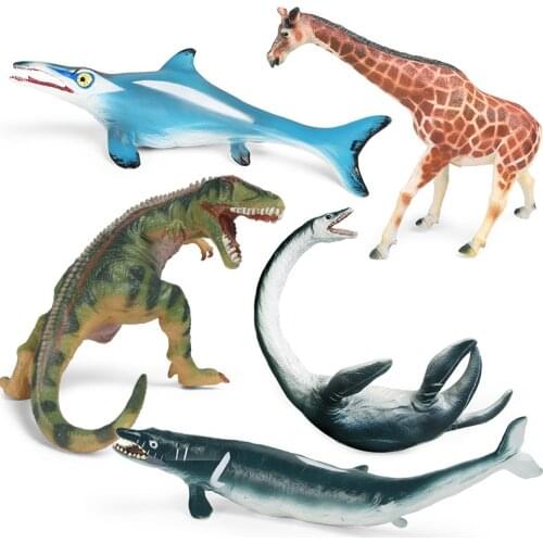 Big Size Soft Glue Animal Model Toys Figure Sea Turtle Walrus Plesiosaur Dinosaur Ocean Life Action Figure Kids Educational Toys