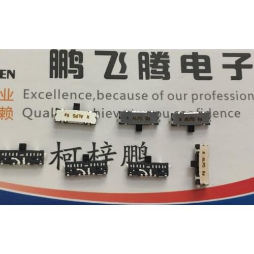 5PCS/lot Imported Japanese ALPS SSAG230400 micro toggle switch 6 feet 3 gear power slide switch