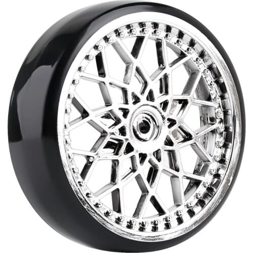 INJORA 4PCS Plastic 53*15mm Wheel Rim Hub Tires Set for 1:10 RC Car Truck WPL D12 Upgrade Parts