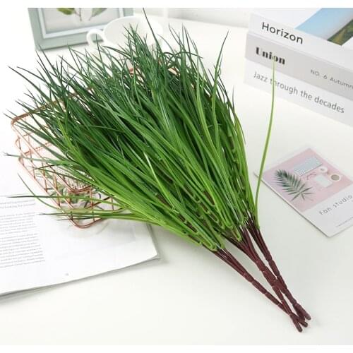 1pcs Artificial Plants Grass Green Grass Plastic plant decorative flowers Garden Home Decoration artificial grass Fake plant