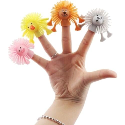 4Piece Finger Puppets For Kids Family Toys Handpoppen Voor Kinderen Vingerpoppetjes Handpop Party Favors Birthday Decoration
