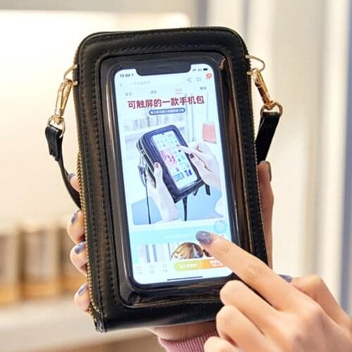 Small Touchable Crossbody Cellphone Purse Women Touch Screen Phone Bag Wristband Credit Card Coin Wallet Mini Shoulder Handbags