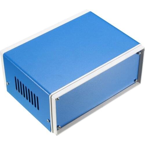 Metal Iron DIY Electrical Junction Box, Housing Enclosure Project Case, Enclosure Cover for Outdoor Indoor Blue