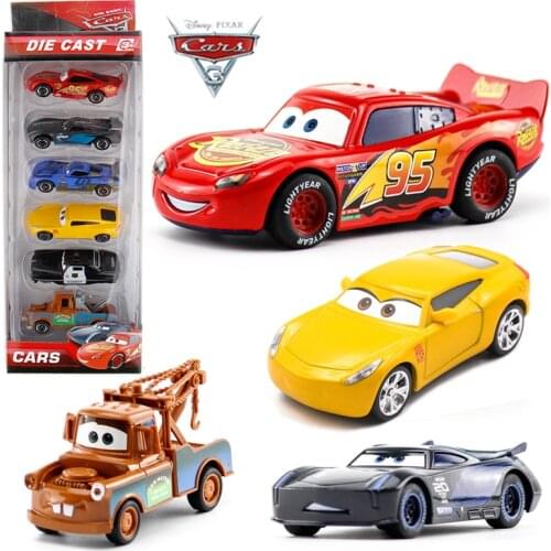 Disney Pixar Cars 3 Metal Car Toys Lightning McQueen Cruz Ramirez Black Storm Jackson 1:64 Cars Toy Birthday Gift For Kids Boy