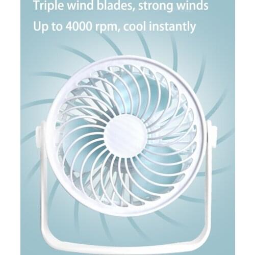 Stroller Mini Clip On Fan Handheld USB Fan 3-Speed Air Cooler Small Desk Table Office Tripod Fan Rechargeable Stroller Accessor