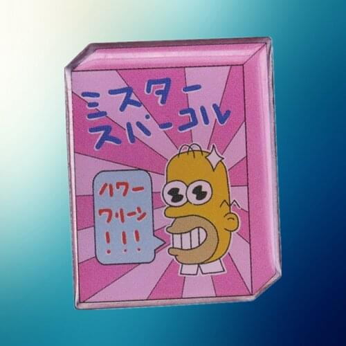 Mr Sparkle Homer Japanese dishwashing detergent mascot dish soap Enamel Pin Cartoon TV Show Hat Brooch
