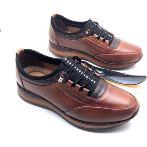 Men, Brown, Indoor-Outdoor Genuine Leather, Full Orthopedic Shoes, Comfortable, Lightweight, low Back Pain Those who, 4 Seasons For, Quality