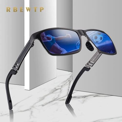 RBEWTP Original Polarized Sunglasses Brand Aluminum Magnesium Square Mirror Men Sport Driving Glasses Goggles Oculos De Sol