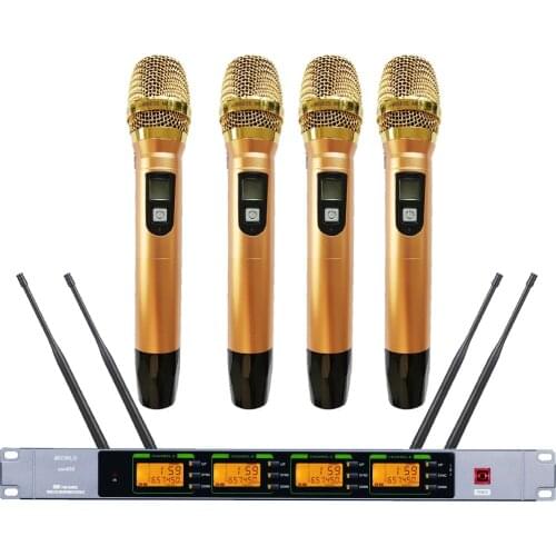 Original ew400 Gold 4 Handheld Digital Wireless Stage Studio KTV DJ Karaoke Microphone System UHF Adjustable Frequency MiCWL