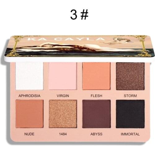 1 Pc 8 Colors Eye Shadow Palette Matte Shimmer Glitter Eyeshadow Powder Waterproof Pigment Beauty Make Up Set Cosmetics TSLM1