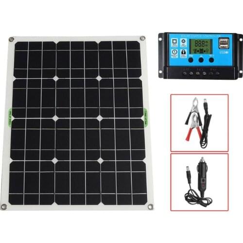 50W Portable Solar Outdoor Power Generation Board Waterproof Solar Panel
