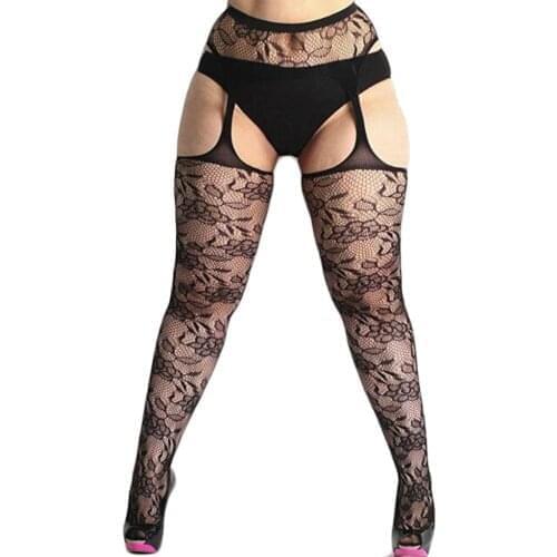 Plus Size Fishnet Sexy Stockings Sexy Lingerie Porno Womens Underwear Lace Transparent Lingerie Woman Erotic Costumes Pantyhose