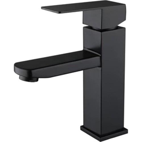 Bathroom Sink Faucet, Hot And Cold Water Basin Faucet, Matte Black