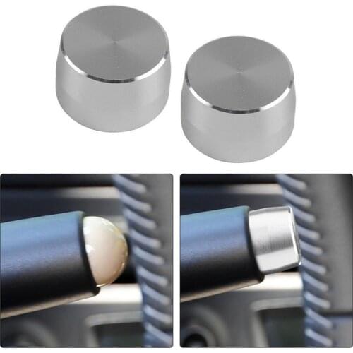 2Pcs Steel Dial Lamp Switch Cover for Benz Smart Fortwo 451 2009-2014 Car Wiper Gear Cap Decorative Car Styling