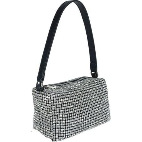 Bee In Fly New Fashion Hand-held Diamond Inlaid Crossbody Evening Bag Change Mobile Phone Bag Cocktail Chain Crossbody Bag