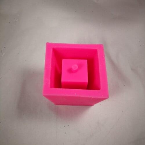 Creative Square Concrete Plaster Flower Plant Silicone Mold Geometric Shape Cement Pot Mould DIY Succulent Pot Silicone Molds