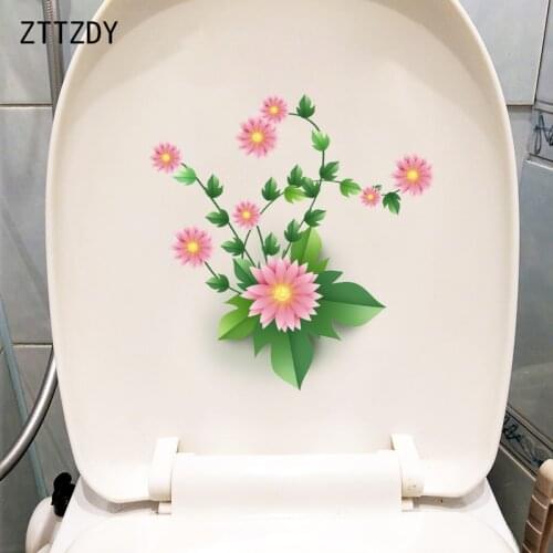 ZTTZDY 20*22CM Origami Chrysanthemum Creative Kids Room Decoration Wall Toilet Sticker T2-0718