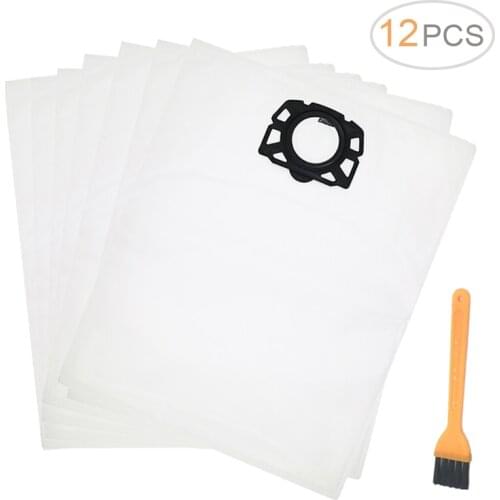 12PCS Replacement for Karcher2.863-006.0 Parts of Vacuum Karcher Filter Bags, WD4, WD5, WD5/P Wet & Dry Vacuums MV4,MV5,MV6