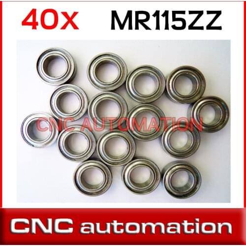40pcs MR115ZZ MR115 2RS Miniature Deep Groove Ball Bearing 5*11*4 mm