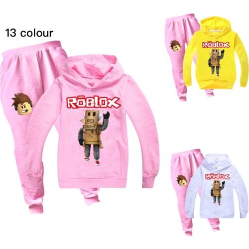 Kids Robloxing Costume for girls Boys Christmas Birthday Clothing Long Sleeve Children Sport Suits Hoodies Tops +Pants Sets