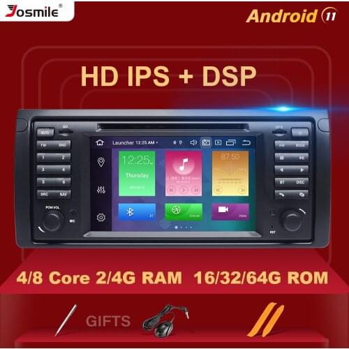 DSP 4GB 64GB 1 din Android 11 Car DVD Multimedia Player For BMW X5 E53 E39 Radio Audio GPS Stereo Navigation Head unit 8 core