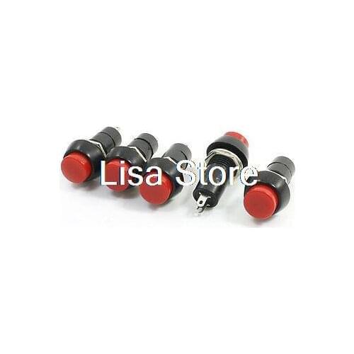 SPST Latching Self Locking Red Push Button Switch 2 Pin 3A 250V AC
