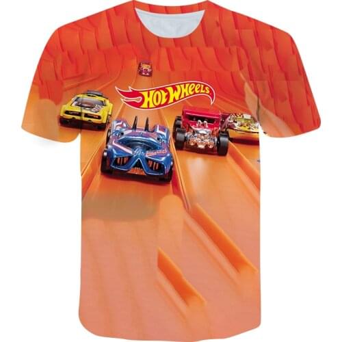 Hot Wheels Racing T-shirt 3D Printing Mens Shirt Short Sleeve Top New Top Clothes
