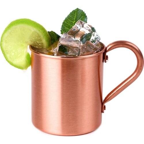 100% Pure Copper Moscow Mule Cup Cup 15oz for Cocktail Coffee Beer Milk Water Kitchen Bar Glasses 420ml
