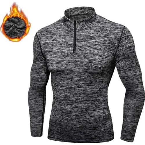 Men Quick Dry Cap Hoodie Sweatshirt Sporting Fitness Tight Rashgard Shirt Gymming Cashmere Thick Plus Velvet Runs Jacket 9005