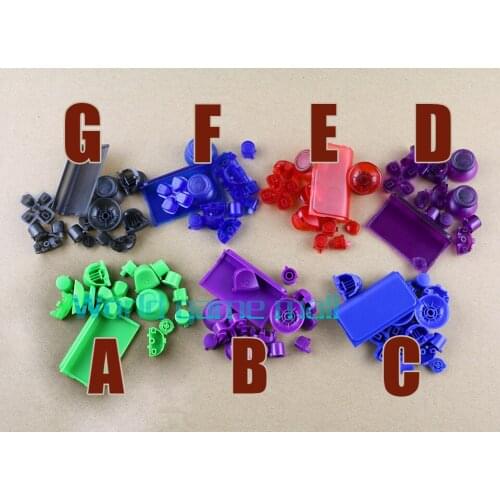 7 colors Full Buttons Kit Thumbsticks+ d-pad +L1 R1+L2 R2 button for ps4 wireless controller parts 20ets/lot