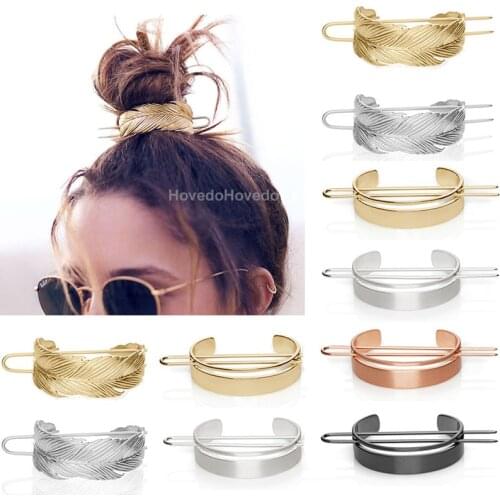 New Alloy Round Top Hairpin Bun Cage Minimalist Bun Holder Cage Hair Stick Girl Hair Accessories Hair Jewelry
