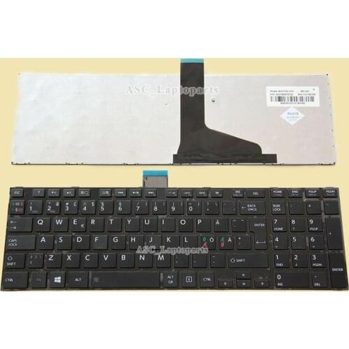 New DK Norwegian Swedish Nordic Finnish Svenska Keyboard for Toshiba Satellite P875 P875D S970D S975D Laptop , Black