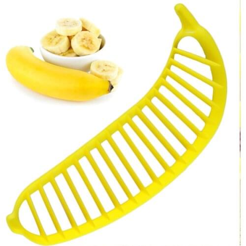 Banana slicer makes salad slicer cut banana sausage ham slicer fruit kitchen chopper fruit tool kitchen accessories