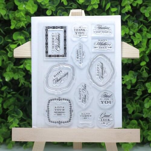 Festivals party wedding stamps wishes transparent clear stamps for Scrapbooking/Card Making/Stamps set stationery decor supply