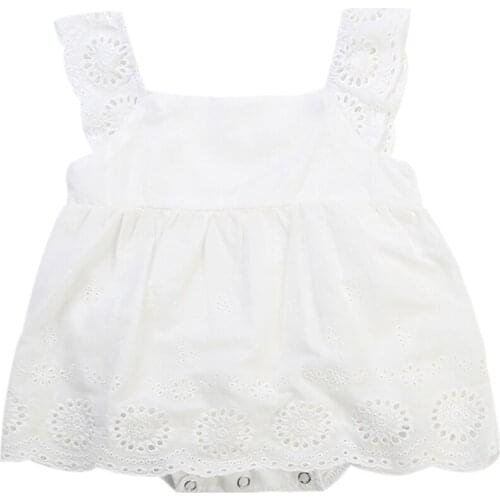 Pudcoco Newborn Kids Baby Girl Clothes Infant Lace Sleeveless Romper Jumpsuit Baby Clothing Outfit Cute 0 to 24M