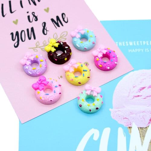 Resin Doughnut Color Chocolate Bagel Accessories ChildrenS Headwear Accessories Materials