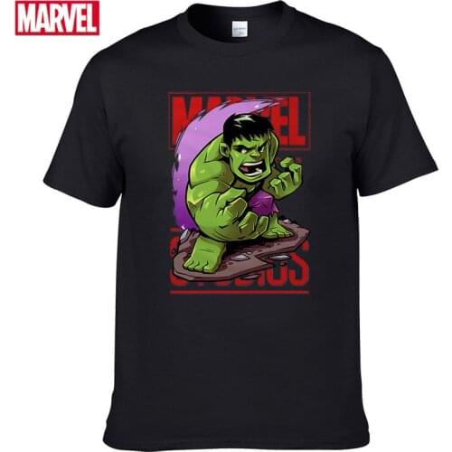 Marvel The Avengers Hulk T-shirt Comfortable 100% cotton Fashion clothes for teens Summer Tops Man short sleeve T-shirt #159
