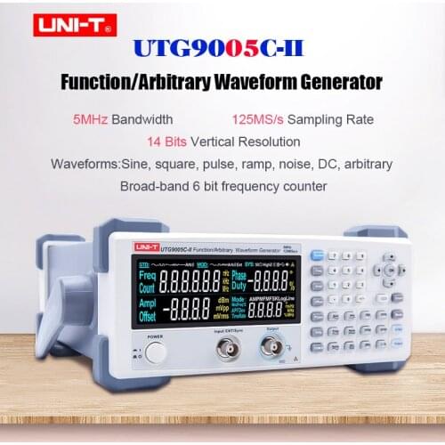 UTG9005C-II Function/Arbitrary Waveform Generator;broadcast,television and radio system;semiconductor component test EBTN screen