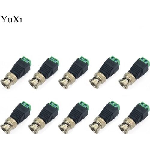 YuXi 10PCS BNC Connectors for AHD Camera CVI Camera TVI Camera CCTV Camera Coaxial/Cat5/Cat6 Cables