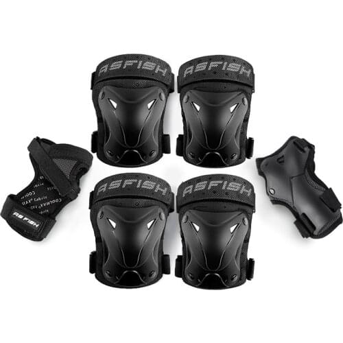 Protective Gear 6Pcs/set Skateboard Roller Skating Professional Knee Pads Elbow Pad Wrist Hand Protector for Adults and Children
