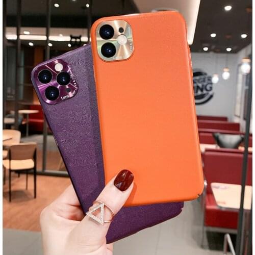 Luxury Fashion Metal Camera Lens Protection Hard Back Case For iPhone 11 Pro Max XS Max XR X 8 7 6 6S Plus Ultra Slim PC Cover