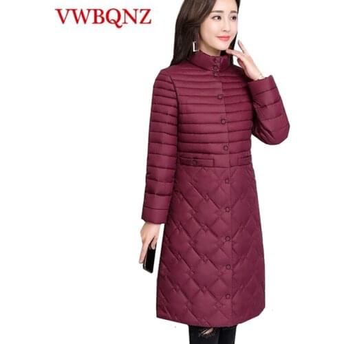 Winter Women Coat Plus Size 4XL Warm Down Cotton Women Outerwear Korean Slim Thin light Middle-aged Female Casual Jacket Coat