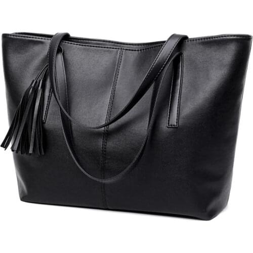 2020 Best Option Women Handbags Large Capacity Retro Stitching Shoulder Bags PU Big Bag Popular for Girls