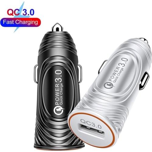 2021 QC3.0 Single USB Car Charger 12V 18W Quick Charge Truck Car Charger Universal Adapter Cigarette Lighter For Phone Tablet PC