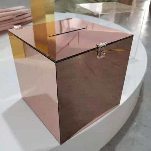 2021 Modern Wedding Card Box Acrylic Innovation Card Box For Wedding Anniversary In 5 Colors Available